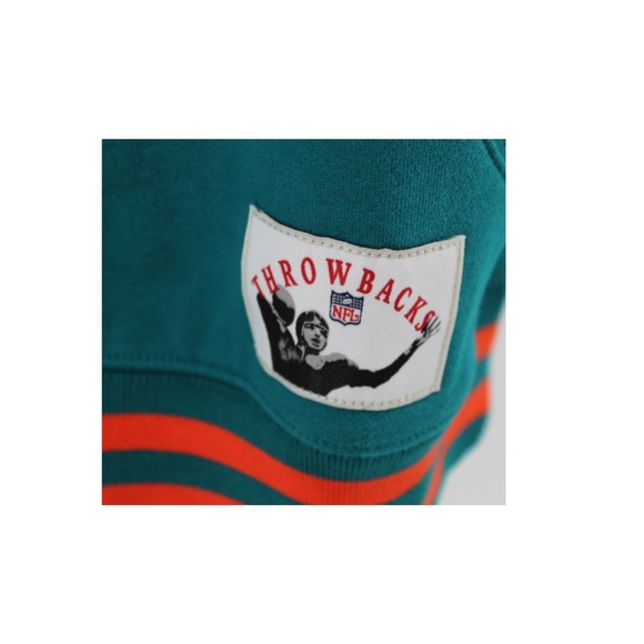 Mitchell & Ness Miami Dolphins Short Sleeve Hoodie Men's Medium NFL Football - Picture 3 of 9